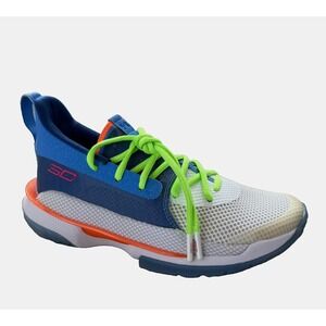 Under Armour Curry 7 Kids Youth size 6Y Blue Low top Basketball Athletic Shoes